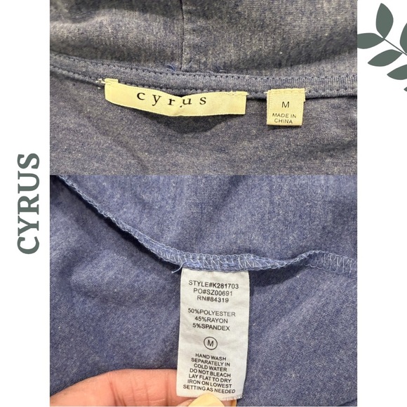 🛍️3/$40 Lightweight Longline Cardigan by Cyrus | Medium | Soft Stretch Knit Blue - Picture 7 of 7